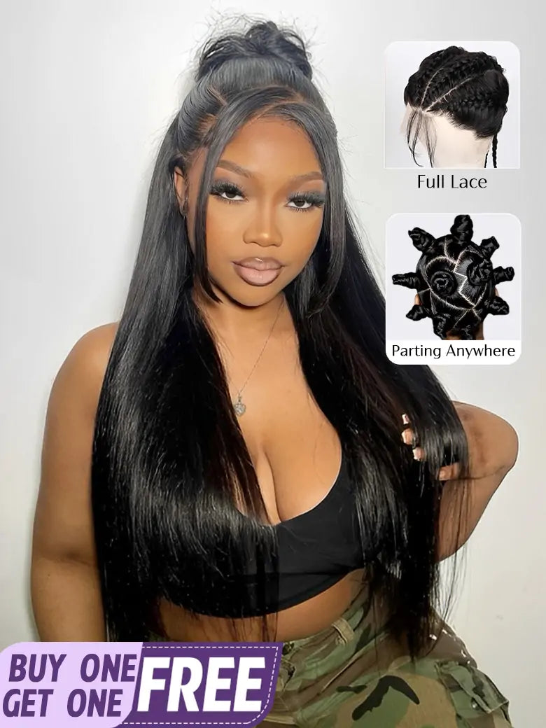 onlylove hair full lace wig straight hair model show