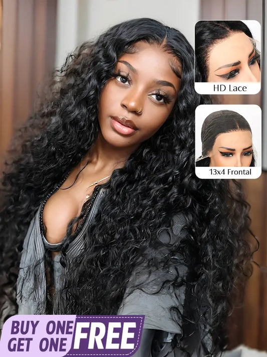 onlylove hair 13x4 hd lace wig water wave lace frontal human hair wigs