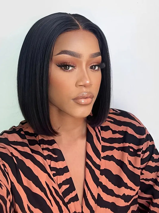 onlylove hair short bob wig straight hair 13x4 lace front human hair wigs