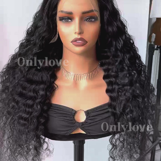 onlylove hair 26 inch 13x4 hd lace wig water wave video