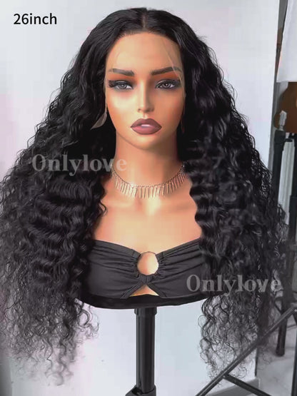 onlylove hair 26 inch 13x4 hd lace wig water wave video